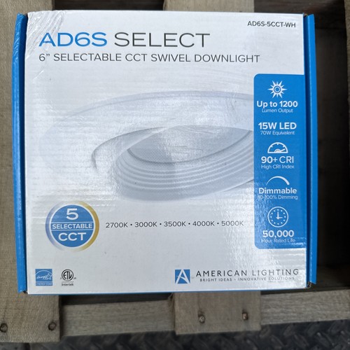 American lighting ad6s - lighting, ad6s-5cct-wh
