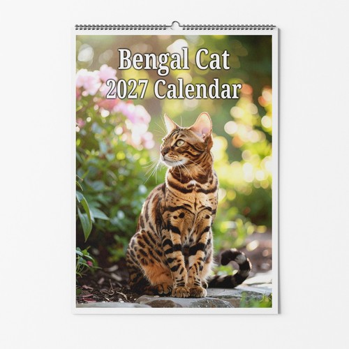 Bengal cat wall calendar a3 - bengal,