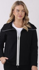 Peruzzi Zip Front Cowl Neck