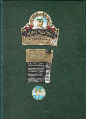 Cider label henry westons - label,