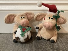 2 Christmas Piggins Pig Toy