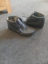 Mens Black Leather "NICHOLAS DEAKINS" Chukka Style Casual Boots Shoes Size Uk 8.