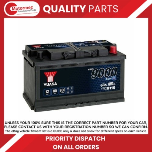 Yuasa ybx9115 12v - ybx9115, 80ah