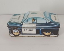 vintage TIN POLICE CAR - GOOD
