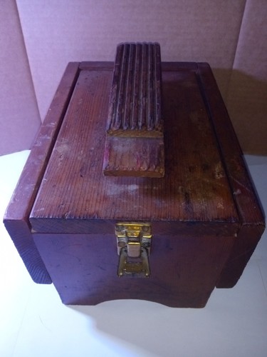 Antique wooden shoe shine - antique,