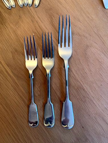 Epns silver forks - silver,