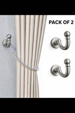 2x CURTAIN TIE BACKS satin