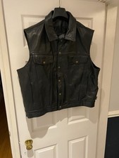 JTS leather Biker Waistcoat