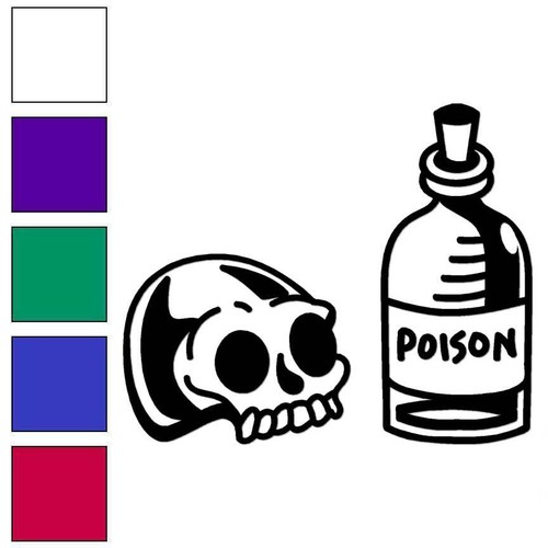 Poison bottle skull - skull,, vinyl