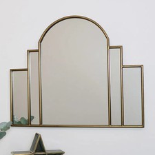 Large Gold Art Deco Arch Fan