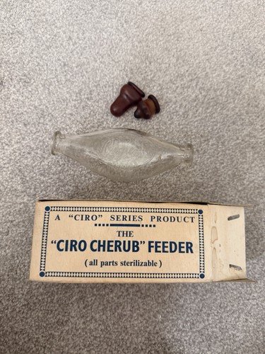 Antique glass baby bottle - antique,