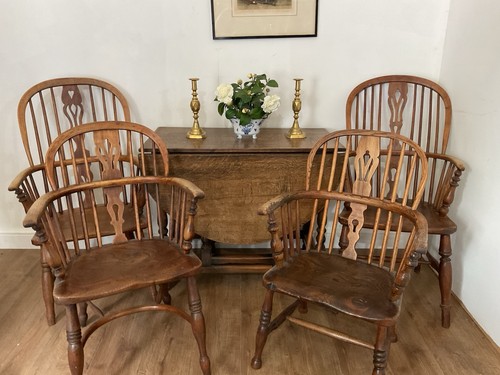 Windsor chairs and drop leaf - and,