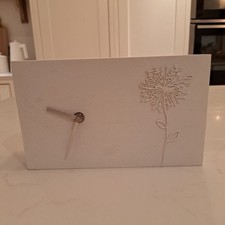 Dandelion wall clock 3D minimal simple design white freestanding