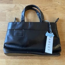 Radley Black Leather Zip Top