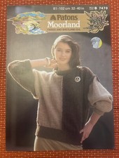 WOMENS SHETLAND DK JUMPER TOP BATWING SLEEVE 32”-40” VTG KNITTING PATTERN 7470