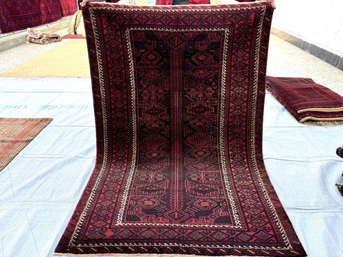Black afghan baluchi geometric - baluchi,