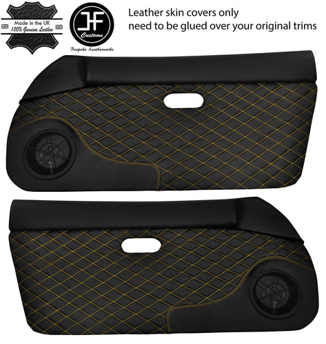 Yellow diamond stitch door - diamond,