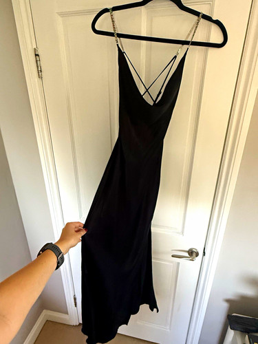 Bershka black satin strappy - bershka,