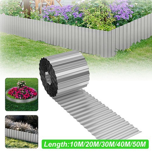 Galvanised metal lawn edging - galvanised,