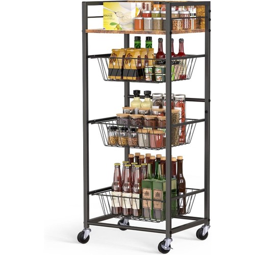 Tier kitchen rolling storage - rolling,