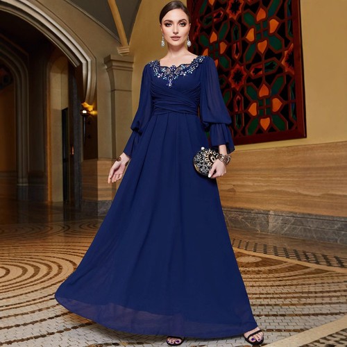 Chiffon kaftan rhinestone - chiffon,