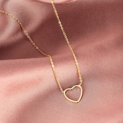 14ct gold plated open heart - 14ct,