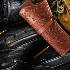 Leather western tooled - leather,