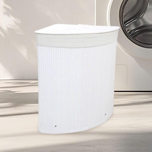 Corner bamboo laundry - corner, hamper