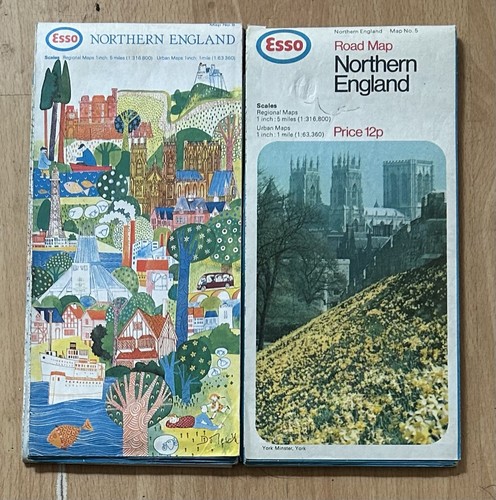 Vintage sheet maps esso - maps,