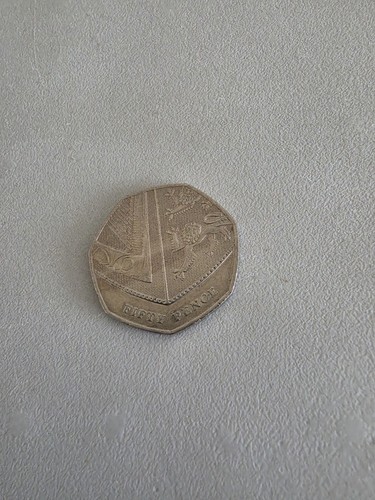 2012 shield 50p coin - shield,