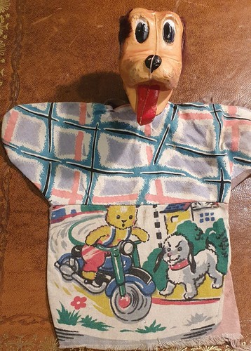 Sweep sooty linen glove puppet - linen,