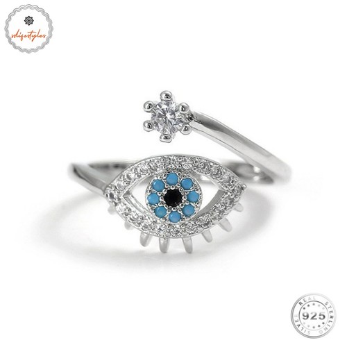 Evil eye ring rhinestone - eye,