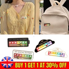 My Social Battery Mood Brooch