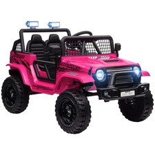 AIYAPLAY Kids Ride On Car, 12V Electric Truck w/ Suspension, Pink
