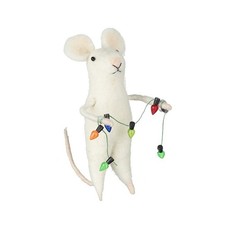 Felt Mouse with Fairy Lights
