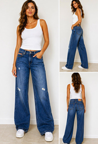 Superdry womens wide leg - superdry, jeans