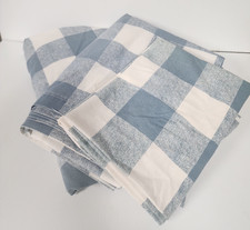 Laura Ashley Vintage Blue and White Mitford Check Twin Sheet Set