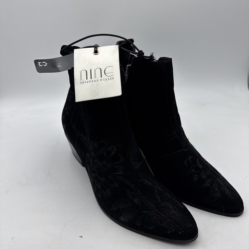 New black suede leather - new,
