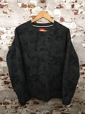 Nike Tech Grey Black Camouflage Camo Jumper Top Sweatshirt Mens Small S Pocket
