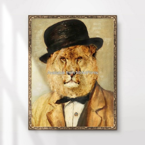 Lion painting art print - lion,