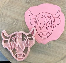 Highland Cow Cookie Cutter, Play-doh, Baking, 3D Printed, Fondant, clay, Biscuit