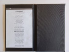 WINE MENU HOLDER GREY FREE Postage 