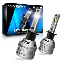 NOVSIGHT H1 LED Headlight Bulbs 60W 13000LM 6500K Hi or Low Beam DRL Light 2X
