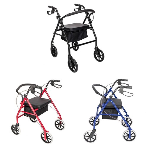 Lightweight rollator folding