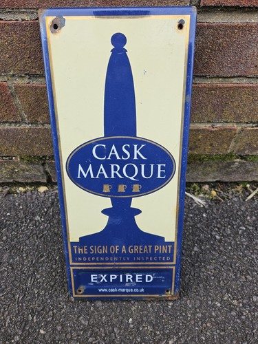 Enamel sign cask - cask, "the
