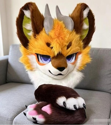 Fursuit long haired dog - fursuit,