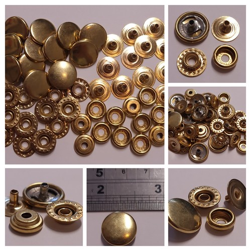 Brass plated press studs - brass,