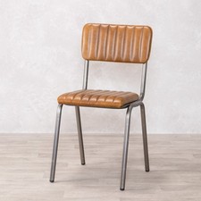 LIGHT TAN REAL LEATHER DINING