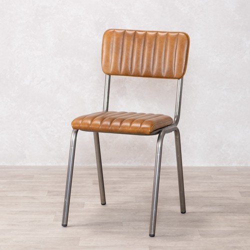 Light tan real leather dining - real,
