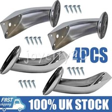 4PCS Chrome Metal Legs for Furniture Cabinet Sofa Tables Foot With Screws 120 mm